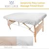 10 Pack Body Linen Simplicity Poly Cotton Massage Table Fitted Sheets - 180 Thread Count. Roomy Fit for Tables 28-32 inches Wide, Soft and Durable. Available in White and Natural. - (Natural) view 3