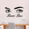 Brow Bar v4 Wall Decal Home Decor Art Sticker Vinyl Bedroom Boys Girls Teen Kids Quote Makeup Lashes Brows Beauty Brushes Lipstick Mascara Eyeshadow Business Logo Studio view 1