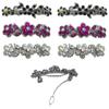 JCGY Set of 6-6 Count - Hair Barrettes Small French Clip Barrettes Sparkly Crystals 6 Colors 1338-6d2 view 2