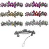 JCGY Set of 6-6 Count - Hair Barrettes Small French Clip Barrettes Sparkly Crystals 6 Colors 1338-6d1 view 2