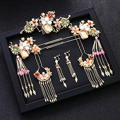 Bride wear Chinese Marriage Jewelry Antique Hair Ornament Crown Phoenix Wedding Hair Accessories