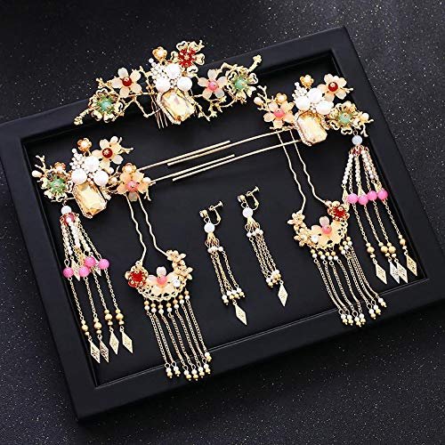 Bride wear Chinese Marriage Jewelry Antique Hair Ornament Crown Phoenix Wedding Hair Accessories