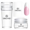 Saviland French Tip Nail Stamp: 4PCS Nail Art Stamper Kit Clear Silicone Nails Stamping Long & Short Jelly Stamper with Scrapers Nails Stamper Kit for French Manicure Home DIY Salon view 1