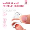 Saviland French Tip Nail Stamp: 4PCS Nail Art Stamper Kit Clear Silicone Nails Stamping Long & Short Jelly Stamper with Scrapers Nails Stamper Kit for French Manicure Home DIY Salon view 3