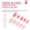 Saviland French Tip Nail Stamp: 4PCS Nail Art Stamper Kit Clear Silicone Nails Stamping Long & Short Jelly Stamper with Scrapers Nails Stamper Kit for French Manicure Home DIY Salon view 4