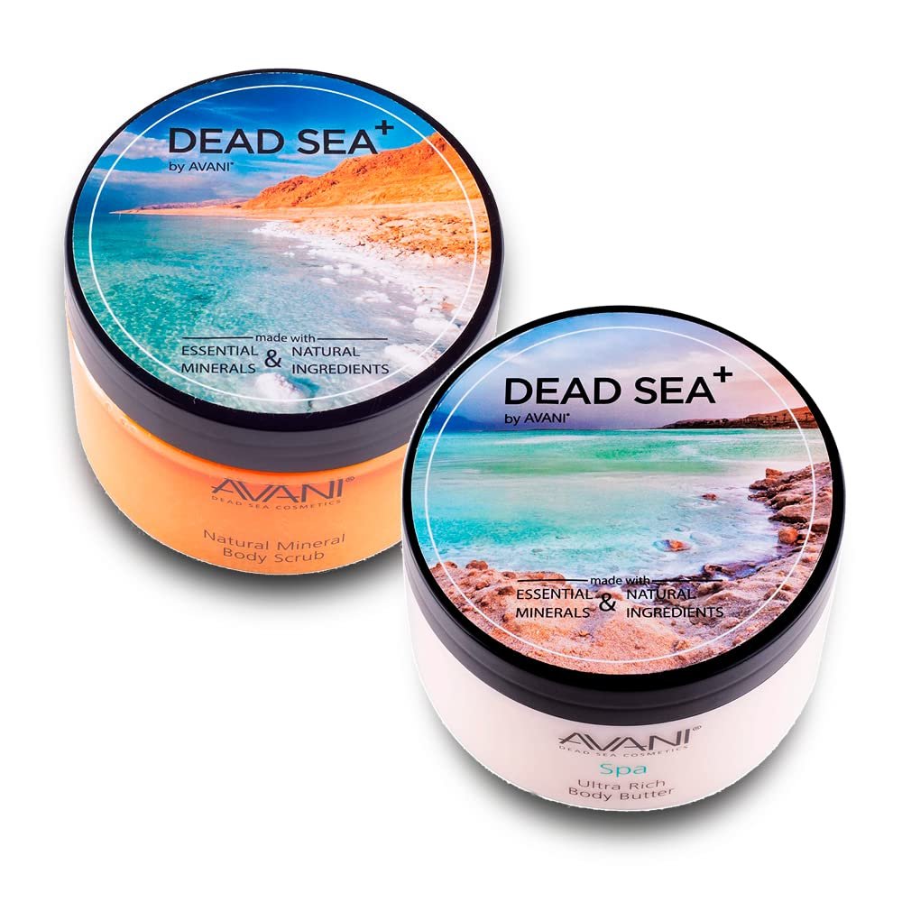Avani Dead Sea Body Butter and Dead Sea Body Scrub - Absorbs Quickly