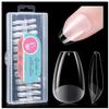 gelike ec Short Coffin Nail Tips: Soft Gel False Nail Tips Full Cover for Nail Extension,Acrylic Nails Professional Clear Gelly Tips False Press on Preshaped PMMA,12 Sizes 240PCS view 1