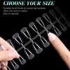 gelike ec Short Coffin Nail Tips: Soft Gel False Nail Tips Full Cover for Nail Extension,Acrylic Nails Professional Clear Gelly Tips False Press on Preshaped PMMA,12 Sizes 240PCS view 3