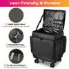 BYOOTIQUE Rolling Makeup Train Case Soft Sided Travel Cosmetic Organizer Storage 1680D Nylon Fabric Trolley Suitcase Mobile Barber Station, Black view 4