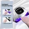 UV Nail Lamp, MIRAGE LAYON 288W UV Light Gel Nail Dryer with 63 Lamp Beads, Auto Sensor and 4 Timers LCD Display, Professional LED UV Lamp for Fingernail and Toenail view 3