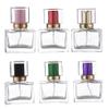 30ML Glass Perfume Bottles Empty 6 Colors Spray Perfume Bottles with Gold Screw Lid Refillable Portable Empty Square Perfume Atomizer Vials Refillable Cosmetic Containers for Perfume Essential Oils Liquids view 1