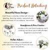 Hair Flare Attractive Artificial White Rose with Pearl Hair Vein and Hair Pins, Wedding Bridal Hair Accessories/Juda Pins for Women -Combo (1989-2299) view 3