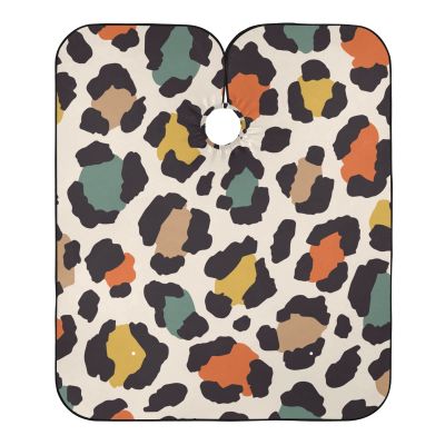 ALAZA Vintage Elegant Leopard Spot Barber Cape for Men Women, Waterproof Haircut Apron Beard Shaving Bib Hair Cutting Cloth 55 x 65 Inch