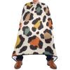 ALAZA Vintage Elegant Leopard Spot Barber Cape for Men Women, Waterproof Haircut Apron Beard Shaving Bib Hair Cutting Cloth 55 x 65 Inch view 2