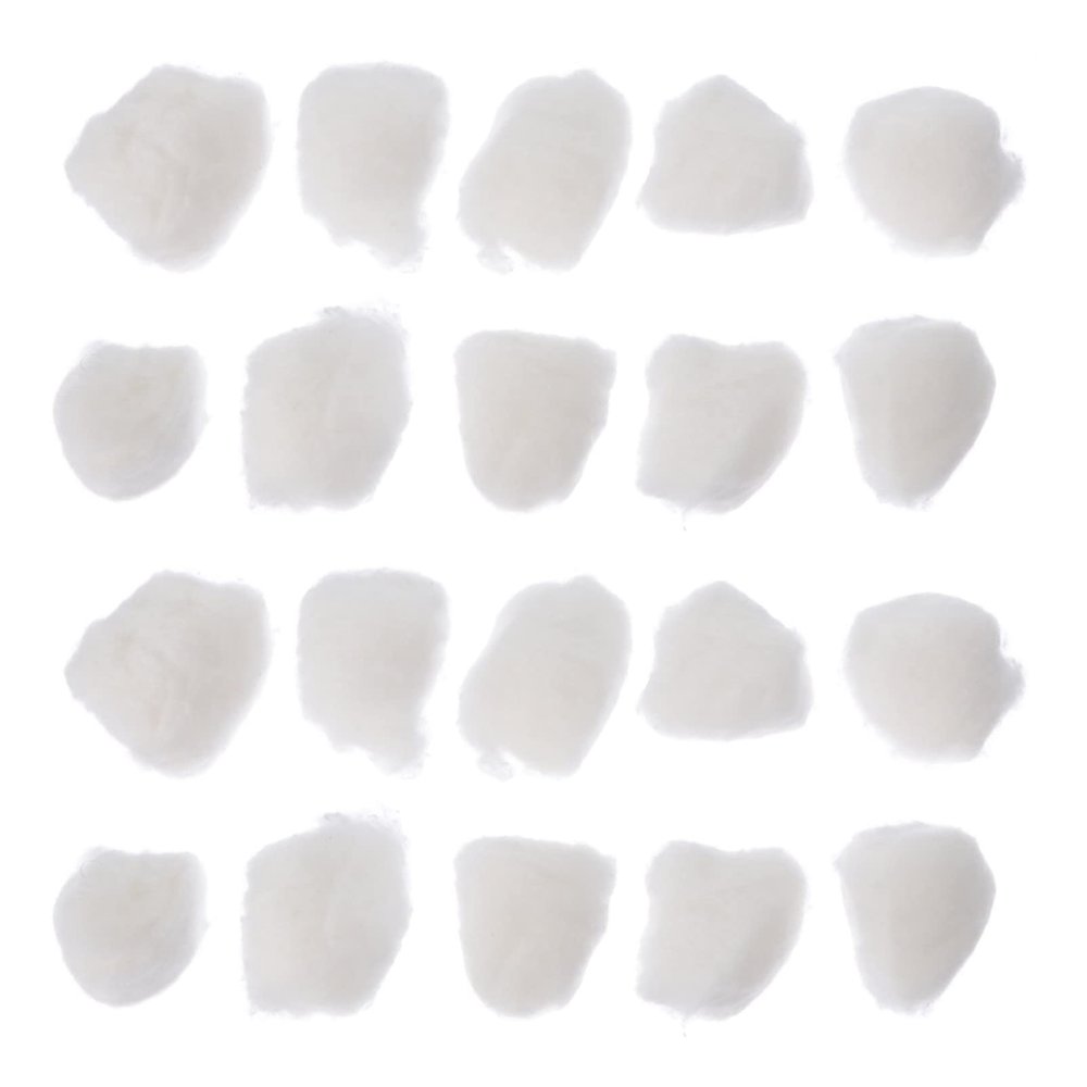 Healifty 12bags Non Medical Cotton Balls Degreasing Cosmetic Cotton Balls for First Aid Cleaning Soft Absorbent for Salon and Home Use for Sensitive Skin