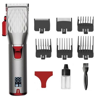 Professional Hair Clippers for Men, Electric Barber Hair Trimmer Professional Cordless Trimmer Oil Head Gradient Hair Cutting Machine Men Rechargeable Hair Clippers (Color : Red)