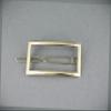 Gold Rectangle Barrette Outline Shape Metal Hair Clip Gold Shiny Clip 2/8" Wide Fashion hair Accessories for Women view 1