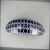 Black White Curved Barrette Hair Clip Accessory 3.5" Long Circles Pattern Fashion hair Accessories for Women view 1
