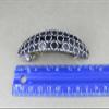 Black White Curved Barrette Hair Clip Accessory 3.5" Long Circles Pattern Fashion hair Accessories for Women view 3