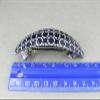 Black White Curved Barrette Hair Clip Accessory 3.5" Long Circles Pattern Fashion hair Accessories for Women view 4
