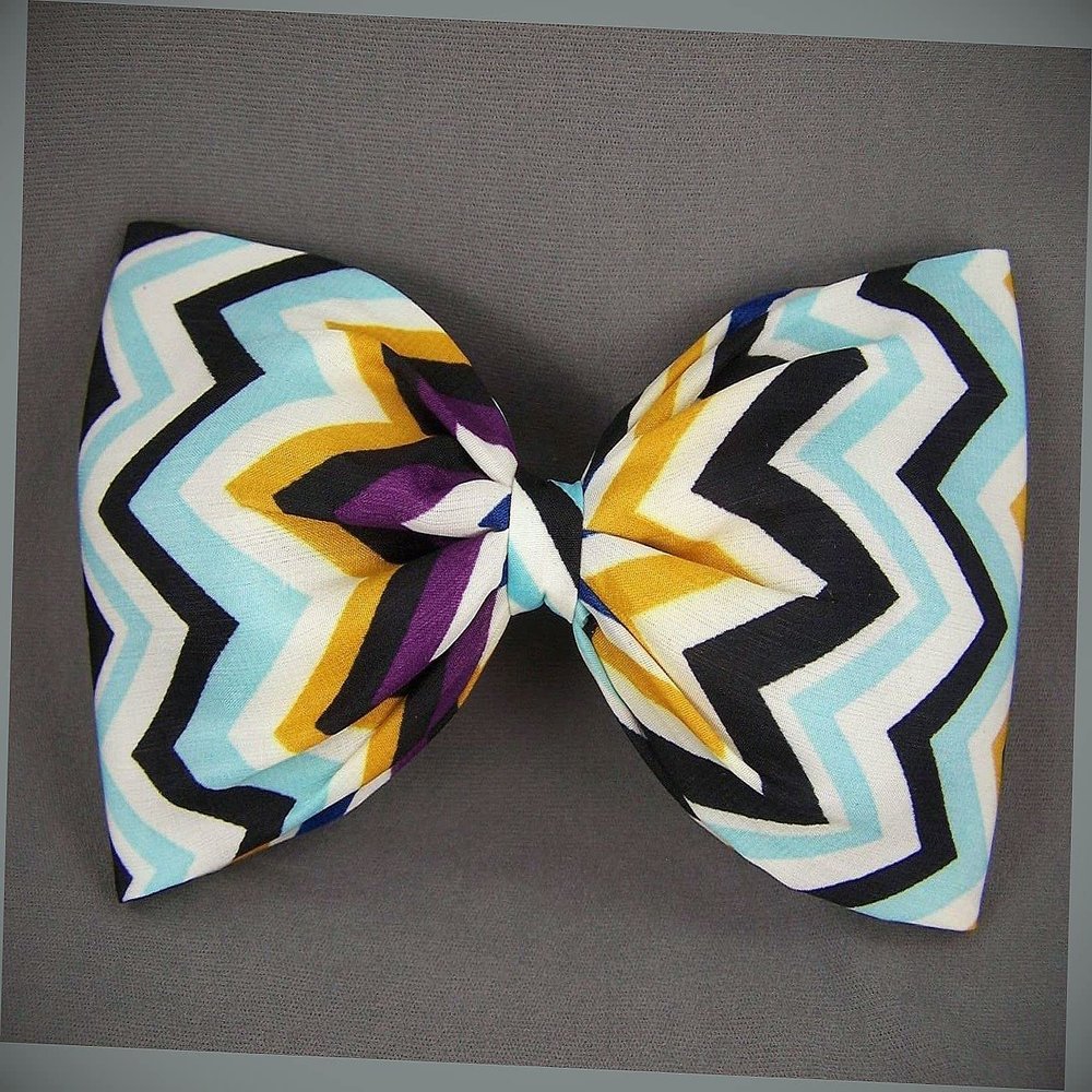 Aqua Black Fabric Big Huge BOW 6" Wide Barrette Hair Clip Gator Claw Kawaii Fashion hair Accessories for Women