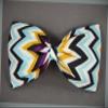 Aqua Black Fabric Big Huge BOW 6" Wide Barrette Hair Clip Gator Claw Kawaii Fashion hair Accessories for Women view 1
