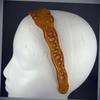 Yellow Tie Dye Carved Look Plastic Headband Hair Band Accessory Grip Teeth Fashion hair Accessories for Women view 1