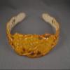 Yellow Tie Dye Carved Look Plastic Headband Hair Band Accessory Grip Teeth Fashion hair Accessories for Women view 3