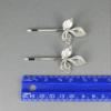 2 Silver Laurel Leaf Leaves Bobby Bobbi Pins Clip Barrette Hair Pin Set Of 2 Fashion hair Accessories for Women view 2