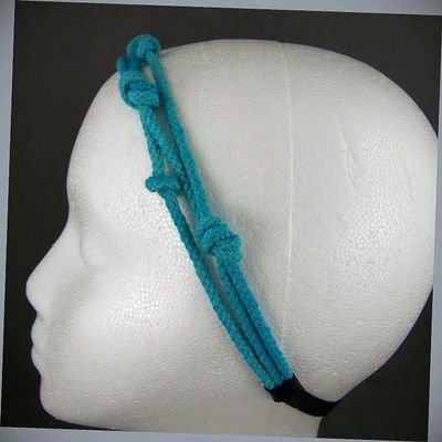 Aqua Knotted Triple-Strand Soft Cord Rope Stretch Elastic Headband Hair Band Fashion hair Accessories for Women