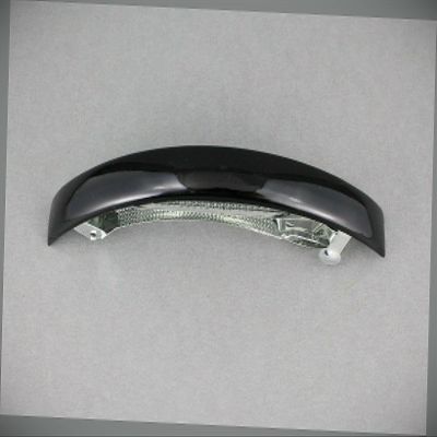Black Thin Skinny Narrow Rectangle Barrette Hair Clip 4.5" Long Fashion hair Accessories for Women