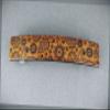 Brown Barrette Paisley Wood Grain Plastic Rectangle Hair Clip Accessory 4.25" Fashion hair Accessories for Women view 1
