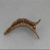 Brown Leaf Barrette Curved Hair Clip Leaves 4.5" Long Stamped Textured Plastic Fashion hair Accessories for Women view 2