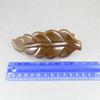 Brown Leaf Barrette Curved Hair Clip Leaves 4.5" Long Stamped Textured Plastic Fashion hair Accessories for Women view 3