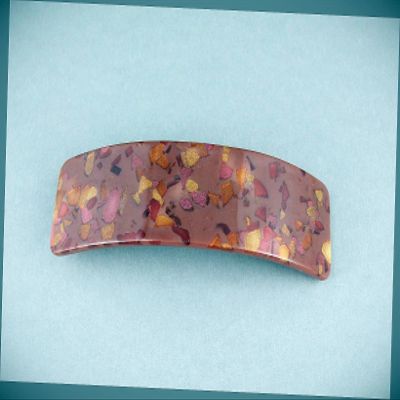 Burg Barrette Plastic Marbled Pattern Rectangle Hair Clip Accessory 3.25" Long Fashion hair Accessories for Women