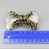 Cheetah Barrette Leopard Print Curved Hair Clip Accessory 3.25" Long Black Brown Fashion hair Accessories for Women view 2