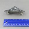Cheetah Barrette Leopard Print Curved Hair Clip Accessory 3.25" Long Gray Black Fashion hair Accessories for Women view 4