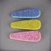 3 Blue Yellow Pink Crystal Barrettes Alligator Hair Clip Faceted Gems Sparkly Fashion hair Accessories for Women view 1