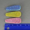 3 Blue Yellow Pink Crystal Barrettes Alligator Hair Clip Faceted Gems Sparkly Fashion hair Accessories for Women view 2