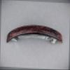 Brown Black Thin Skinny Narrow Rectangle Barrette Hair Clip 4.5" Long Brushed Fashion hair Accessories for Women view 1