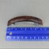 Brown Black Thin Skinny Narrow Rectangle Barrette Hair Clip 4.5" Long Brushed Fashion hair Accessories for Women view 2