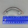 Brown Black Thin Skinny Narrow Rectangle Barrette Hair Clip 4.5" Long Brushed Fashion hair Accessories for Women view 4