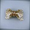 Cheetah Barrette Leopard Print Curved Hair Clip Accessory 3.25" Long Brown Tan Fashion hair Accessories for Women view 1