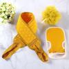 NA Bath Towel Bath Towel Bath Flower Three Piece Set Strong mud rubbing Painless Double-Sided Back rubbing Gloves Bath Towel Bath Artifact Ginger Three Piece Set view 1