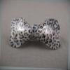 Black Grey Leopard Cheetah Print Curved Barrette Hair Clip Accessory 3.25" Long Fashion hair Accessories for Women view 1
