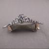 Black Grey Leopard Cheetah Print Curved Barrette Hair Clip Accessory 3.25" Long Fashion hair Accessories for Women view 2