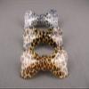 Black Grey Leopard Cheetah Print Curved Barrette Hair Clip Accessory 3.25" Long Fashion hair Accessories for Women view 4