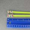 Green Crystal Sequin Wood Set 2 Hair Chop Sticks Accessory Picks Pins 7 1/8" Fashion hair Accessories for Women view 3