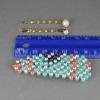 Blue Striped Snap Barrette Set Pearl Crystal Gold Bobby Hair Pins Barrette Fashion hair Accessories for Women view 3