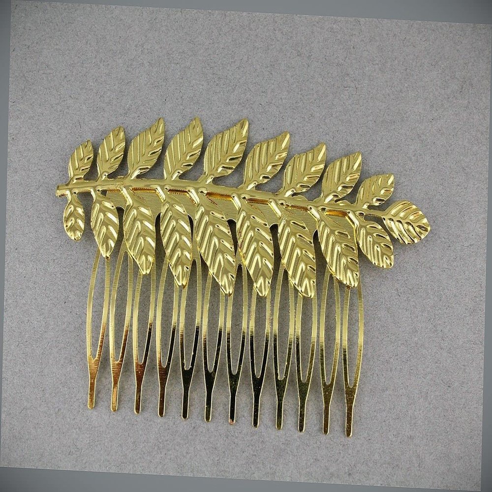 Gold Leaf Hair Side Comb Crown Leaves Greek Laurel Toga Roman Costume Athena Fashion hair Accessories for Women